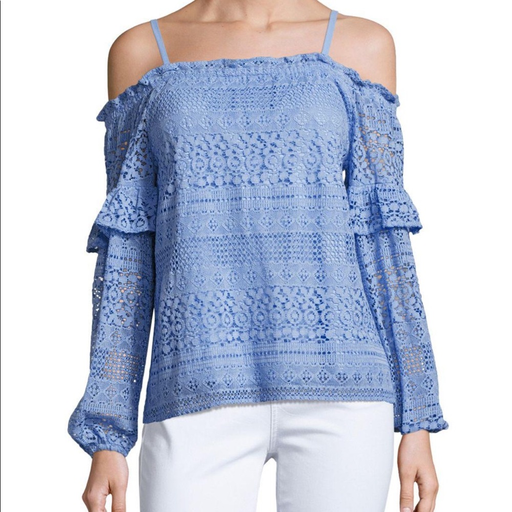 Parker Blue eyelet blouse